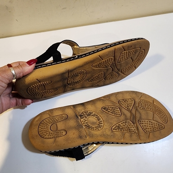 SIKETU Black Velvet Flat Sandals size 41 - Picture 10 of 11